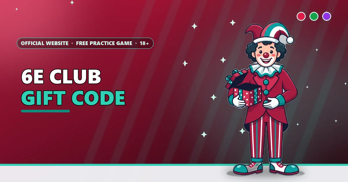 Clown showing an empty gift box for the 6E Club gift code guide