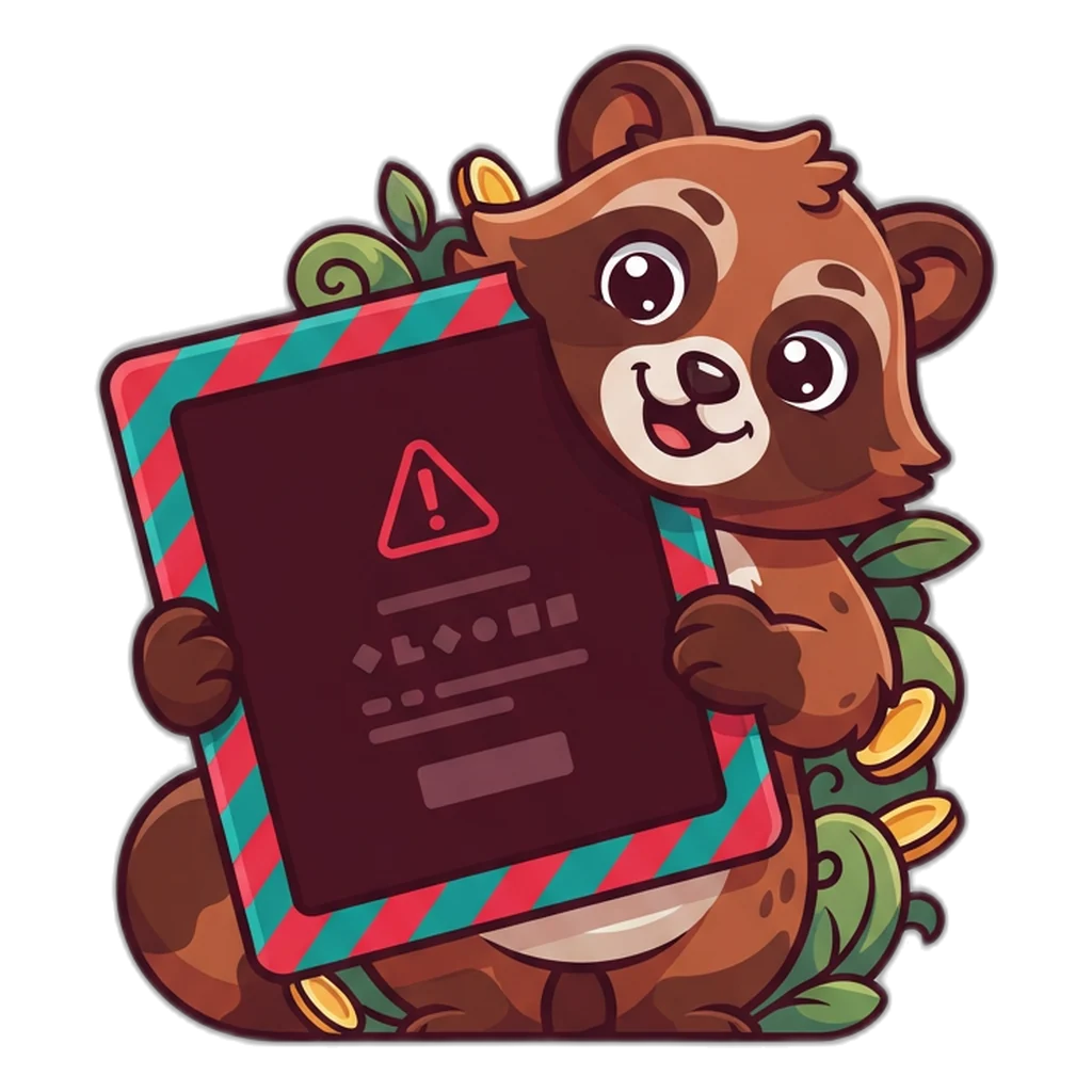 Tanuki hiding behind a fake sign-in mask that asks for an OTP code