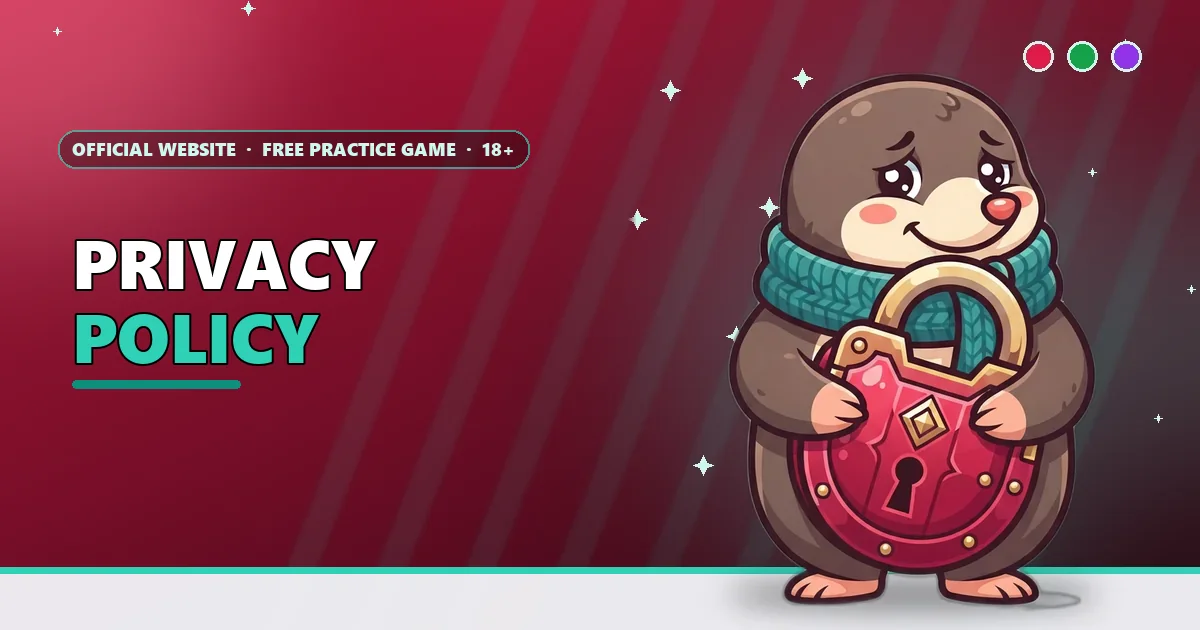 Mole hugging a ruby padlock for the 6E Club privacy policy